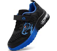 PiDaGlobal Kinder Turnschuhe Jungen Sneaker Mädchen Outdoor Laufschuhe Klettverschluss Hallenschuhe Leichte Atmungsaktive SchulSportschuhe