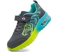 PiDaGlobal Kinder Turnschuhe Jungen Sneaker Mädchen Outdoor Laufschuhe Klettverschluss Hallenschuhe Leichte Atmungsaktive SchulSportschuhe