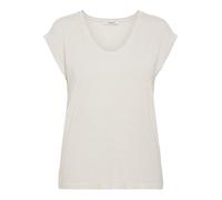 Pieces T-Shirt PCBILLO mit gestreiftem Glitzer-Effekt Weiß Damen Größe M