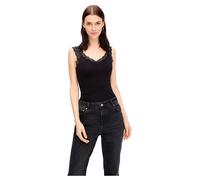 Pieces Top PCBARBERA Lace - Slim Fit, Spitze, Viskose-Mix - Schwarz M