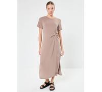 Pieces - Bekleidung Pcanora Ss O-Neck Midi Knot Dress Bc - braun - Größe S