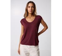 Pieces - Bekleidung Pcbillo Tee Lurex Stripes - Bordeaux - Größe XS