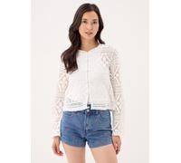 Pieces - Bekleidung Pcbonnie Ls Cardigan Jrs - Weiß - Größe M
