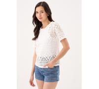 Pieces - Bekleidung Pcbonnie Ss Top Jrs - Weiß - Größe S