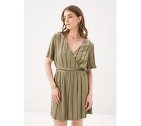 Pieces - Bekleidung Pcbrigitte Ss V-Neck Wvn Dress Fc - Grün - Größe XL