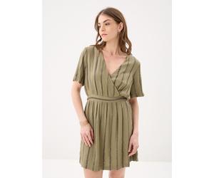 Pieces - Bekleidung Pcbrigitte Ss V-Neck Wvn Dress Fc - Grün - Größe XL