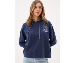 Pieces - Bekleidung Pcchilli Ls Washed Patch Jrs Hoodi Fc Bc - Blau - Größe M