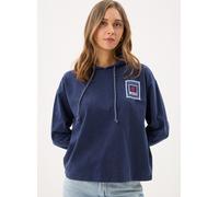 Pieces - Bekleidung Pcchilli Ls Washed Patch Jrs Hoodi Fc Bc - Blau - Größe XS