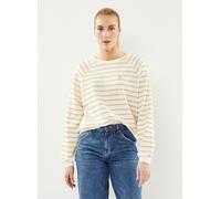 Pieces - Bekleidung Pcgreta Ls Emb Lurex Sweat Bc Fc - weiß - Größe M