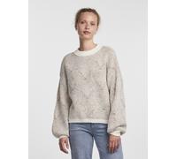Pieces - Bekleidung Pcjenna Ls O-Neck Knit Noos Bc - beige - Größe S