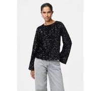 Pieces - Bekleidung Pckam Ls Deep Back Bow Top Jrs Noos Bc - Schwarz - Größe XL