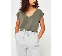 Pieces Damen T-Shirt PCKAMALA Noos BC, Modal-Mix, Relaxed Fit, V-Ausschnitt, XS