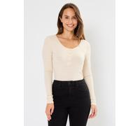 Pieces - Bekleidung Pckitte Ls Lurex Top Noos - beige - Größe M