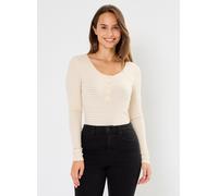 Pieces - Bekleidung Pckitte Ls Lurex Top Noos - beige - Größe XL