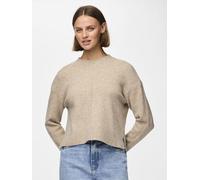 Pieces - Bekleidung Pcmalou Ls O-Neck Cutline Knit Noos Bc - beige - Größe XS