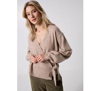 Pieces - Bekleidung Pcmalou Ls Wrap Knit Cardigan Noos Bc - beige - Größe S