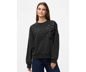 Pieces - Bekleidung Pcmie Ls Sequins Sweatshirt Jrs - schwarz - Größe M