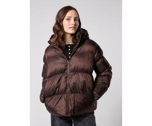 Pieces - Bekleidung Pcmilla Shiny Puffer Jacket W. Hood - braun - Größe L