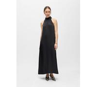 Pieces Figurumspielendes Freizeitkleid aus Viskose-Leinen-Mix Modell 'PIA' in Black, Größe L