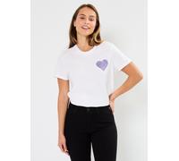Pieces - Bekleidung Pcrhiannon Ss Printed T-Shirt Bc - Weiß - Größe M