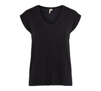 pieces Rundhalsshirt PCBILLO, mit gestreiftem Glitzer Effekt XL schwarz Damen Jersey Shirts Sweatshirts XL schwarz