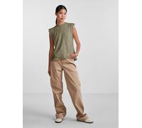 Pieces Blusentop "Olline" in Oliv - Größe XS | Damen Blusen