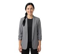 Blusenblazer PIECES "PCBOSELLA 3/4 BLAZER NOOS" Gr. XL (42), grau (light grey melange) Damen Blazer Blusenjacken mit Faltendetail am Ärmel (64357840-XL)