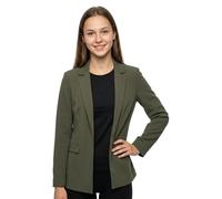 Pieces Loose Fit Longblazer mit Abnähern Modell 'BOZZY' in Oliv, Größe M