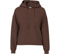 PIECES Regular Fit Hoodie aus Baumwoll-Mix Modell 'CHILLI' in Dunkelbraun, Größe M