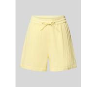 Pieces Comfort Fit Shorts aus reiner Baumwolle Modell 'SASTINA' in Hellgelb, Größe M
