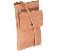 PIECES Dalila Leather SMALL Cross Over Bag 17051342, Damen Umhängetaschen, Braun (Cognac), 12x17x1 cm (B x H x T)