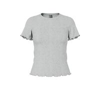PIECES Damen Female T-Shirt Pointelle Pcmarie Ss O-Neck Poin Top JRS Noos Bc