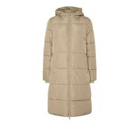 PIECES Damen Pcbee New Long Puffer Jacket Bc, Silver Mink, M