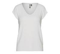 Pieces T-Shirt PCBILLO mit gestreiftem Glitzer-Effekt Weiß Damen Größe M