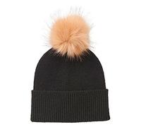 PIECES Damen Pcbina Wool Hood W. Fold Up Noos Bc, Schwarz, Einheitsgröße