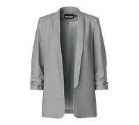 Pieces Blusenblazer PCBOSELLA 3/4 BLAZER NOOS Faltendetail Ärmel Gr. XS grau melange