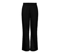 PIECES Damen PCCHILLI HW Wide Sweat Pants NOOS BC Hose Schwarz Standardlänge Gerade Hohe Taille Elastischer Bund Relaxed Fit Entspannt Herbst/Winter Einfarbig 2 Taschen