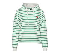 Pieces Chilli Stripes Kapuzenpullover XL Cloud Dancer / Parakeet / Heart Emb