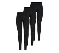 PIECES Damen PCEDITA Long Leggings JRS NOOS 3 Pack, Black, S