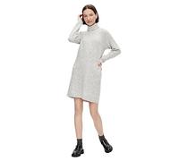 PIECES Damen Pcellen Ls High Neck Knit Dress Noos Bc, Light Grey Melange,L
