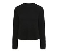 PIECES Damen Pcellen Ls O-Neck Knit Noos Bc Qx, Schwarz, 48-50 Große Größen