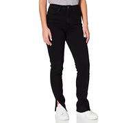 PIECES Damen Pcemi Hw Skinny Slit Jeans Blc Bc, Black Denim, M