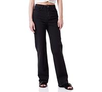 PIECES Damen Pcholly Hw Wide BLC Noos Bc Jeanshose, Black Denim, 31W / 32L EU