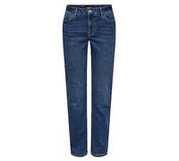PIECES Damen Pckesia Mw Straight Mb Jeans Noos, Medium Blue Denim, 27W / 30L