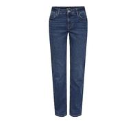 PIECES Damen Pckesia Mw Straight Mb Jeans Noos, Medium Blue Denim, 31W / 30L