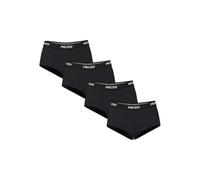 PIECES Damen Pclogo Lady 4 Pack Solid Noos, Schwarz, M