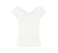 PIECES Damen Pcmaliva Off Shoulder V-Neck Top Noos T Shirt, Bright White, M EU