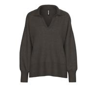 PIECES Damen Pcmalou Ls Polo Knit Noos Bc