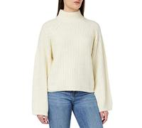 Pieces Damen Pcnell Ls High Neck Knit, Cloud Dancer, XS