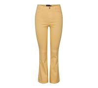 PIECES Damen Pcpeggy Flared Hw Colour Noos Bc Jeans, Flax, S EU